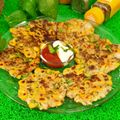 Sanjhbati Sen.'s cooksnap of when they made চিজি কর্ন ক্যাপ্সিকাম ফ্রিটার্স (cheesy capsicum corn fritters recipe in bengali).