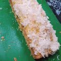El cooksnap de Laura Castillo cuando hizo Budín de naranja y coco rallado.
