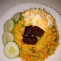 Amira Abdul's cooksnap of when they made Jollof rice.