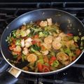 El cooksnap de Jessica Carvajal cuando hizo Camarones con vegetales y Teriyaki.