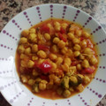 El cooksnap de Verdu cuando hizo Garbanzos con mejillones en escabeche.