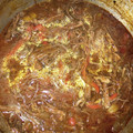 El cooksnap de George A. Moreno Herrera cuando hizo Ropa Vieja cubana.