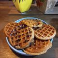 El cooksnap de Sandy Sepúlveda cuando hizo Waffles keto dulces y salados.