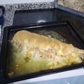 El cooksnap de mlrtrujillo cuando hizo Merluza rellena de tortilla de cebolla gratinada con mahonesa.