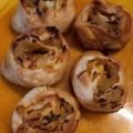 El cooksnap de Ali cuando hizo Rolls de cebolla y queso con tapa de pascualina.