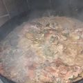 El cooksnap de Ricardo Schneider cuando hizo Pollo al disco con crema y vino blanco.
