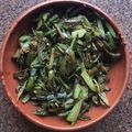 স্বর্নাক্ষী চ্যাটার্জি 's cooksnap of when they made লাউয়ের খোসা ছেঁচকি (Lauer Khosha Chenchki recipe in Bengali).