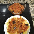 El cooksnap de Noemi P. cuando hizo Curry de berenjena y tomate en arroz.