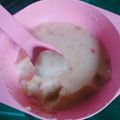 Cooksnap dari N u r A p r i l i a n t i A d z i z a h untuk resep Strawberry Pudding w/ Biscuits Marrie Sun - MPASI 8+