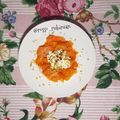 il rosso rubinian quando ha preparato Difficoltà : ★ ☆ ☆ Spaghetti di carote con pesto di nocciole