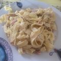 El cooksnap de Laura cuando hizo Espagueti carbonara.