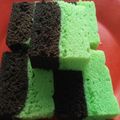 Cooksnap dari Bunda ceris untuk resep Brownies kukus lapis Pandan