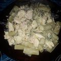 El cooksnap de Ines Zak cuando hizo Salsa de pollo a la crema y verdeo.