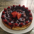 El cooksnap de Marta cuando hizo Tarta de queso con arándanos.