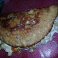 El cooksnap de Vanesa Cabral cuando hizo Omelette de arvejas con queso .