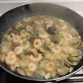 El cooksnap de Juls cuando hizo Pasta con gambas y almejas 🦐.