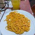 El cooksnap de Carlos Garcia cuando hizo Espagueti rojo con crema.