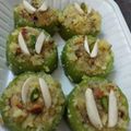 Brij Narula's cooksnap of when they made Dudhi/lauki ki mithai.
