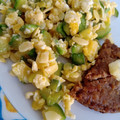 El cooksnap de Yubisa cuando hizo Zapallitos revueltos con huevo.