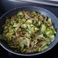 El cooksnap de puri cuando hizo Espaguetis a la carbonara con gambas y calabacín😋.