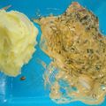 El cooksnap de yesica Percara cuando hizo Pollo al verdeo con champignon a la crema con papas rústica.