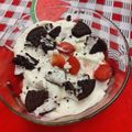 El cooksnap de Natalia E Lescano cuando hizo Shots de chocolinas, oreo, crema y frutillas.