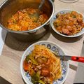 愛倫洪 的 『蕃茄義大利肉醬麵』電子鍋版 cooksnap
