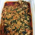 @Om Ziyad_Kitchen 's cooksnap of when they made Eba with egusi soup.