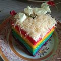 Cooksnap dari Dapoer_cantik untuk resep Rainbow Cake Ny.Liem versi Kukus lapis buttercream Lembut Enak