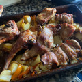 El cooksnap de reyes castro tembras cuando hizo Conejo al horno con patatas y pimientos verdes.