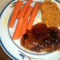 pharrahsmommy2010's cooksnap of when they made cranberry glazed pork chops.