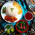 کوک اسنپ علی بعد از امتحان کردن مرغ با سس آلو قرمز.