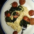 Shorty369's cooksnap of when they made Turkey sausage & spinach pasta.
