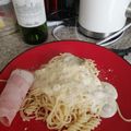 El cooksnap de Marco Becerra cuando hizo Salsa Alfredo a mi estilo con corbatitas.