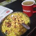 Srishti Singh 's cooksnap of when they made Aloo poha.