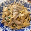Felice's cooksnap of when they made Pasta with mushrooms.