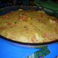 El cooksnap de Karina cuando hizo Tortilla de tomates al horno rellena de jamón y queso.