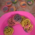 Cooksnap dari yenirahmahr untuk resep Bolu Kukus Pelangi (Bunga)
