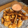 El cooksnap de Mimel Mimel cuando hizo Rabas de pollo y coco con vinagreta de yogur.