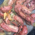 El cooksnap de Neli King🌈 cuando hizo Costilla de cerdo en salsa verde asada con papas.