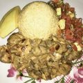El cooksnap de Silvia Salas cuando hizo Pollo con crema y champiñon .