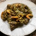 El cooksnap de jose manuel cuando hizo Alcachofas con langostinos y salsa verde.