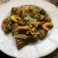 El cooksnap de jose manuel cuando hizo Alcachofas con langostinos y salsa verde.
