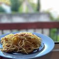 Liam's cooksnap of when they made 10 minute carbonara.