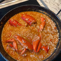 El cooksnap de mjmonseco cuando hizo Arroz caldoso con bogavante.