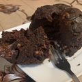 El cooksnap de Claudia VL cuando hizo Brownie tres minutos (microondas) .