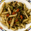 El cooksnap de Amaro cuando hizo Espaguetis tricolor con salteado de verduras y ras el hanout.