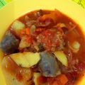 El cooksnap de Pame cuando hizo Chorizo a la pomarola con papas.