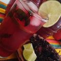 El cooksnap de Molo Vargas cuando hizo Agua de flor de Jamaica.