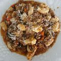 El cooksnap de Celina Ortelli cuando hizo Ñoquis de ricota y queso con salsa.